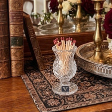 Vintage 24% Lead Crystal Small Pedestal Vase ...