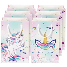 16PCS Unicorn Gift Bags - Rainbow Unicorn Party Supplies Goodie Bags for Girl...