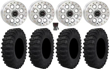 System 3 SB-7 15" Wheels Mh (6+1) 32" Dual Threat Tires Yamaha Wolverine RMAX