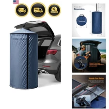 Instant SUV Trunk Privacy Tent Pop Up Shower Changing Room Waterproof Blue