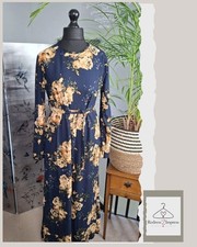 Floral Maxi Dress Size 16 18 XL Womens Contemporay Modern Stretch Effortless Y2K