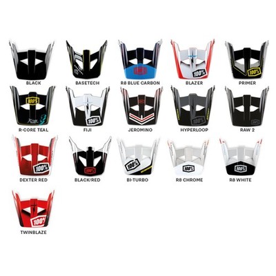 100% Aircraft replacement visor Knox/White 
