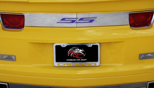 Trunk Lid Plate Purple Carbon Fiber "SS" fits 10-13 Chevy Camaro 2dr [Polished]