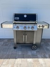 Weber Genesis II Gas Grill 4 Burner Side Burner Black Silver Stainless Steel
