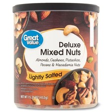 Lightly Salted Deluxe Mixed Nuts 15.25 oz Resealable Bag Fresh Roasted Premium