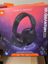 JBL Quantum 200 Over the Ear Gaming Headphones - Black