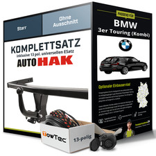 Für BMW 3er Touring (Kombi) Typ F31 Anhängerkupplung starr +eSatz 13pol uni 12-