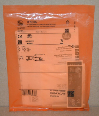 IFM IF503A Induktiver Sensor IFK3003BBPKG/AM/US104DPS/3G/3D NEU OVP