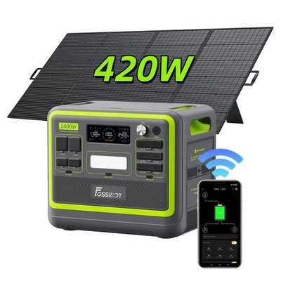 FOSSiBOT F2400 Tragbare Powerstation 2048Wh 2400W Solargenerator+420W Panel XT90