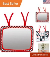 Baby Mirror for Crib and Car, Reversible with High Contrast Images, Lightweig...