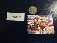 John F Kennedy Ex President Neil Armstrong 2013 Republique Centrafricaine Stamp