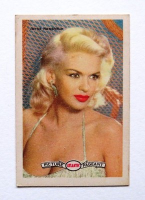 1958 ATLANTIC Petrol ''Film Stars'' Swap Card:  JAYNE  MANSFIELD  #29