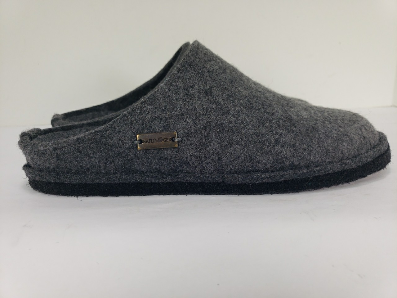 SAOLA NUOVE PANTOFOLE HAFLINGER PURA NUOVA LANA FELTRO GRIGIO SUOLA MORBIDA SCARPE DONNA 39 USA 8