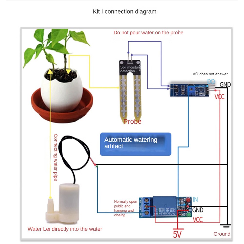 Soil Moisture Sensor Irrigation System Diy Water Pump AZDelivery ...