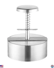 Brigii 304 Stainless Steel Burger Press - 4.5" Hamburger Patty Maker, Heavy Duty