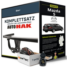 Für MAZDA 5 Typ CW Anhängerkupplung starr +eSatz 7pol universell 10.2010-jetzt