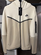 Nike Sportswear Tech Fleece Hoodie Cream Beige/Tan Mens Sz M CU4489-234 RARE