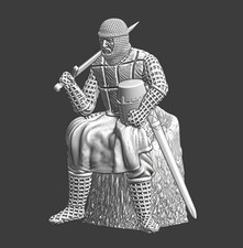Northern Crusades Miniatures Medieval Crusader Foot Knight Resting Vignette Saga