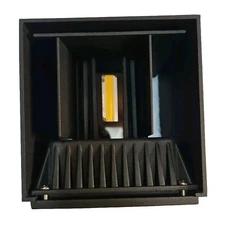 Lanfu Black Aluminum Outdoor LED Wall Light 6W Waterproof 3000K 277V