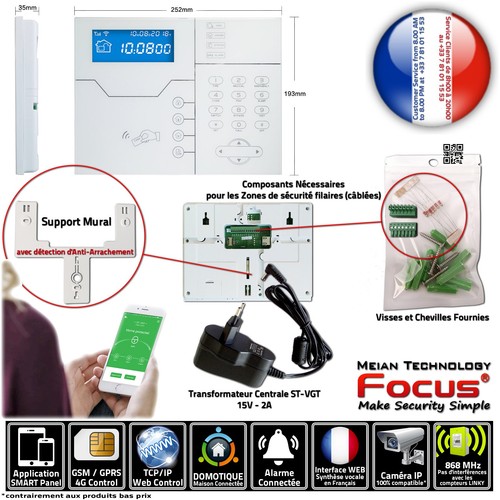 Système Sécurité Connecté Alarme Protection Infrarouge Présence Capteur Fen - Bild 9 von 10