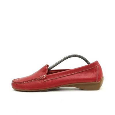 BLOX Damen mokassin EU 41 leder slipper rot niedrig rutschfest comfort