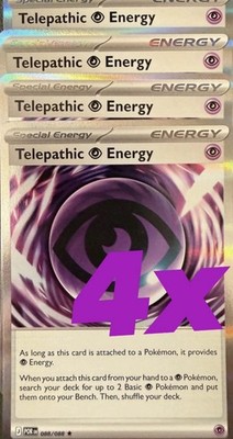 [4x Playset] Telepathic Psychic Energy PLAYSET POKEMON TCG