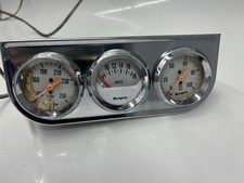 Sunpro Gauge Chrome Mini Cluster Panel Instrument Panel Oil Temp Voltage Unteste