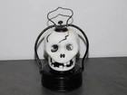 Vintage 1950/60's HALLOWEEN MILK GLASS SKULL LANTERN LIGHT Wales Hong Kong