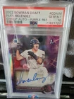 2022 Bowman Chrome Draft Ivan Melendez Auto Purple Refractor /250 PSA 10- 1st