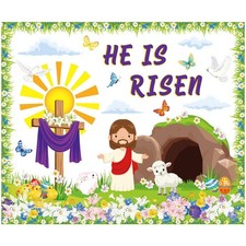 Easter Bulletin Board Decorations Set Christian Easter Classroom Decorations ...