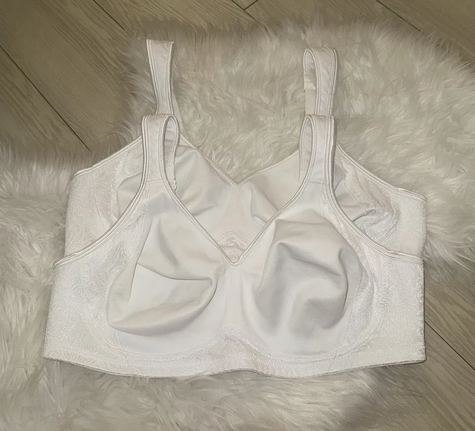 2 sujetadores alisadores sin costuras Playtex de 18 horas sin relleno sin cables 40B blanco 4049 Foto 2 de 4