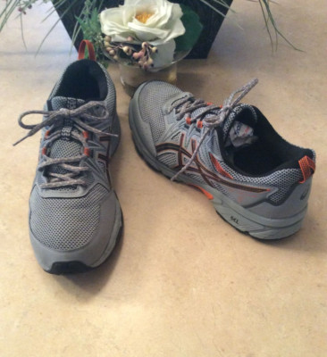 ASICS Gel-Venture 8 F670621 Men s Grey Orange Black Sneakers Size 12