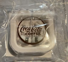 Coca-Cola with Coffee Coke Branded Wired Stereo Earbuds Headphones, White