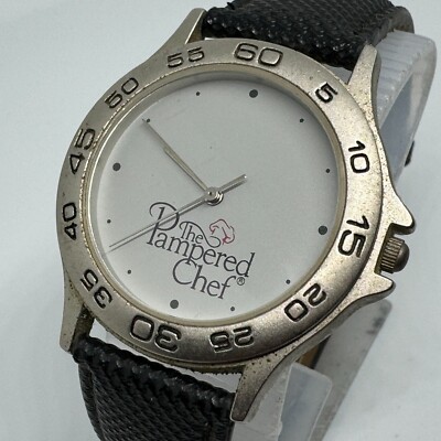Vintage Pampered Chef Europa Quartz Watch Unisex Silver Japan Analog New Battery