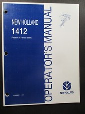 New Holland 1412 Mower Conditioner Operators Manual 87030855