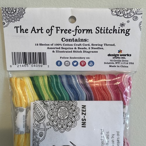 DESIGN WORKS ZENBROIDERY Variegated Trim Pack 12 Skeins 100% Cotton Floss 4059 - Picture 5 of 7