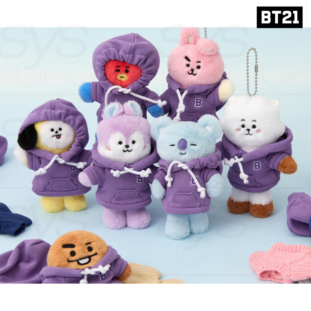 BTS BT21 Official Goods PETIT CLOSET PLUSH KEYRING + Tracking