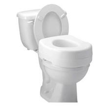 Carex Economy Raised Toilet Seat, 5.5'' White, 300 lb Capacity - 1 Count