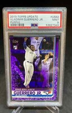 Vladimir Guerrero Jr 2019 Topps #US62 Meijer Purple SP Rookie Debut PSA 9 MINT