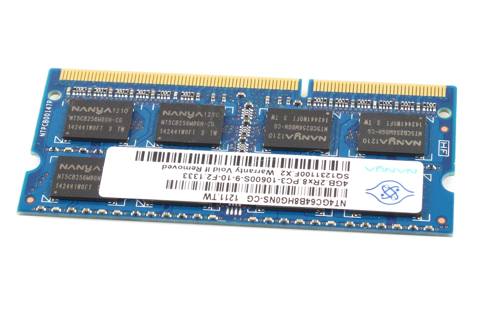8GB 2X 4GB Nanya Chips 2RX8 PC3-10600S Laptop SODIMM Memory DDR3 1333Mhz RAM &N - Image 4 of 4