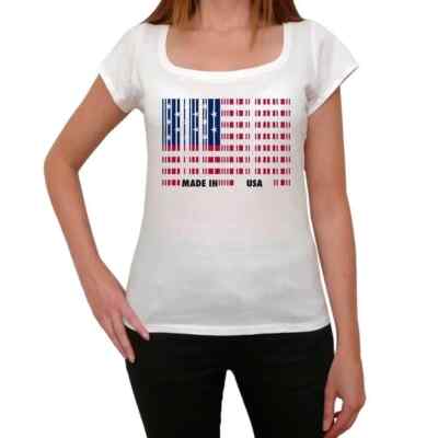 Damen Grafik T-Shirt Strichcode    Made In Usa Bar Code   Öko-Verantwortlich