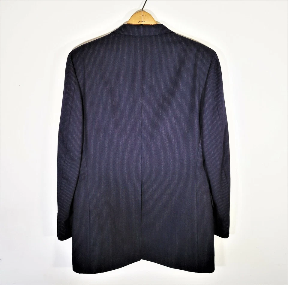 Abrigo Blazer Chaqueta De Colección Años 60 70 Lana Daks Deportivo De Colección A Rayas Atómicas Usado en Excelente Condición 40 R Foto 4 de 4