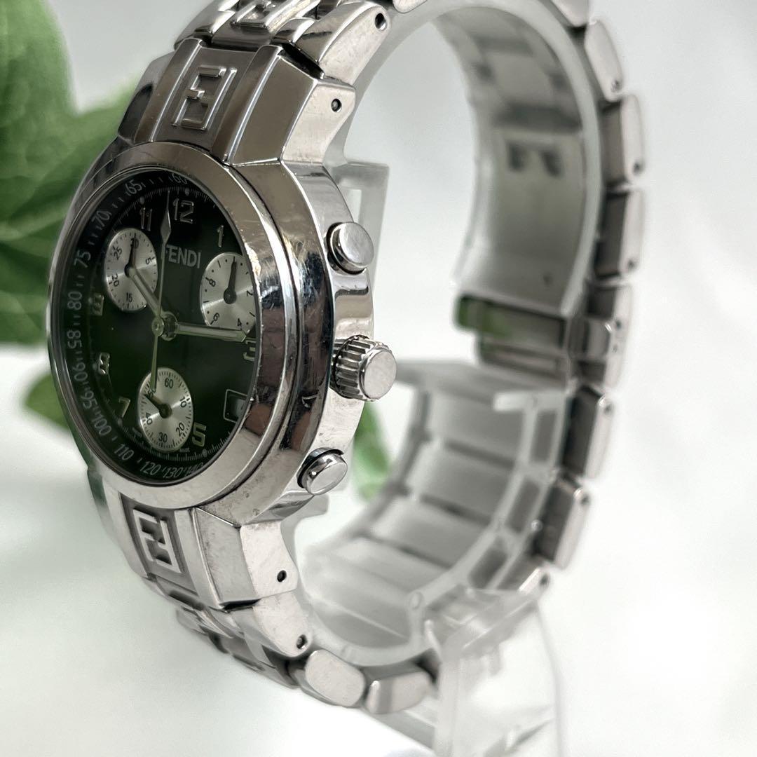 FENDI クロノグラフ 時計 051-4500L-338 フェンディ 4500L クロノグラフ 黒文字盤 メンズ時計｜兵庫県