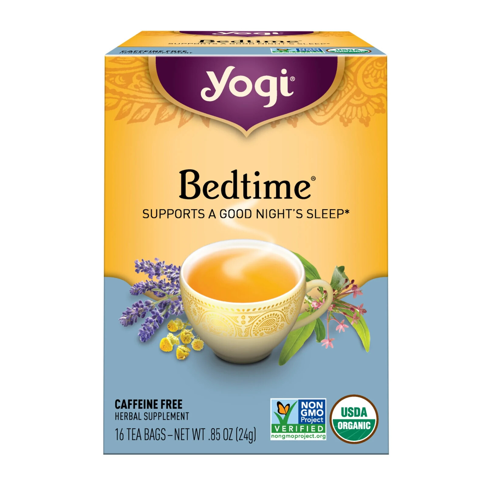 Yogi Bedtime Tea 16 bolsitas de té, apoya una buena noche de sueño