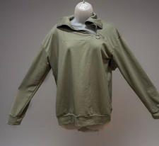 Exclusive Women Skew Lapel Collar Zipper Long Sleeve Solid Color Top Size L