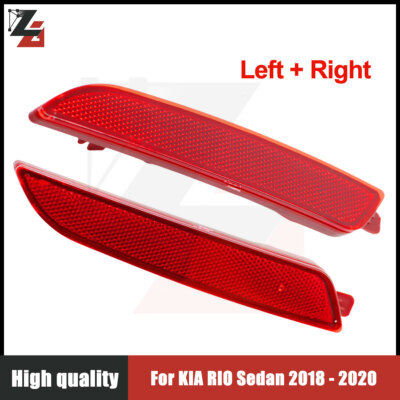Left & Right Side Rear Fits 2018-2020 KIA RIO Sedan Reflector Lens/Housing