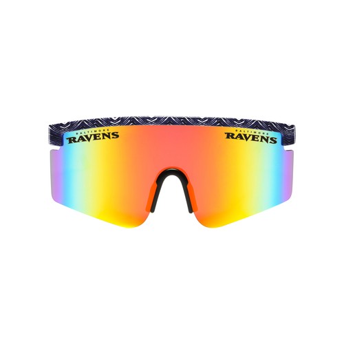 Gafas de sol FOCO X Zubaz NFL Collab años 90 retro Swag, Baltimore Ravens - Imagen 2 de 2