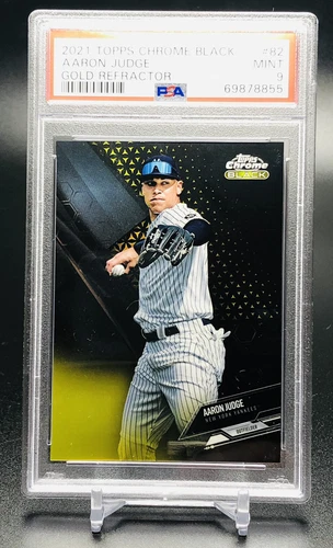 2021 Topps Chrome Black AARON JUDGE Gold Refractor 41/50 PSA 9 Mint