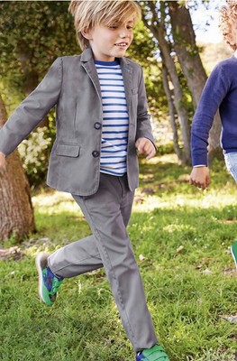 Mini Boden Boys Quality Chino trousers Grey ADJUSTABLE WAISTBAND New Boys 9