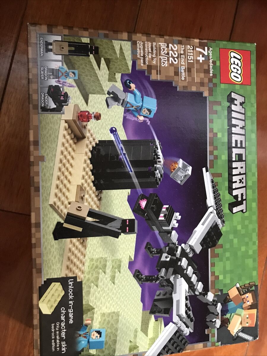 LEGO Minecraft The End Battle 21151 Ender Dragon Building Kit includes  Dragon (a